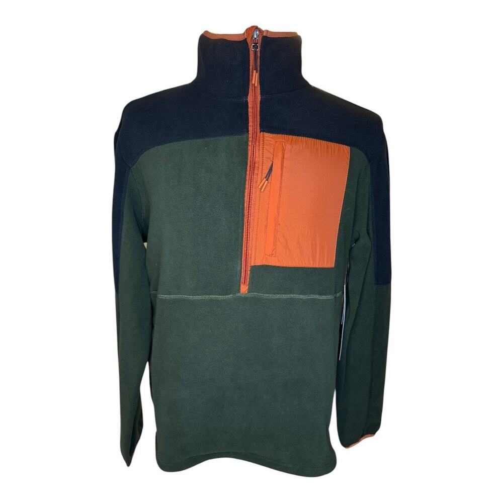New Grays Peek Men’s Small Outdoor‎ Black Evergreen Quarter Zip Fleece Pullover